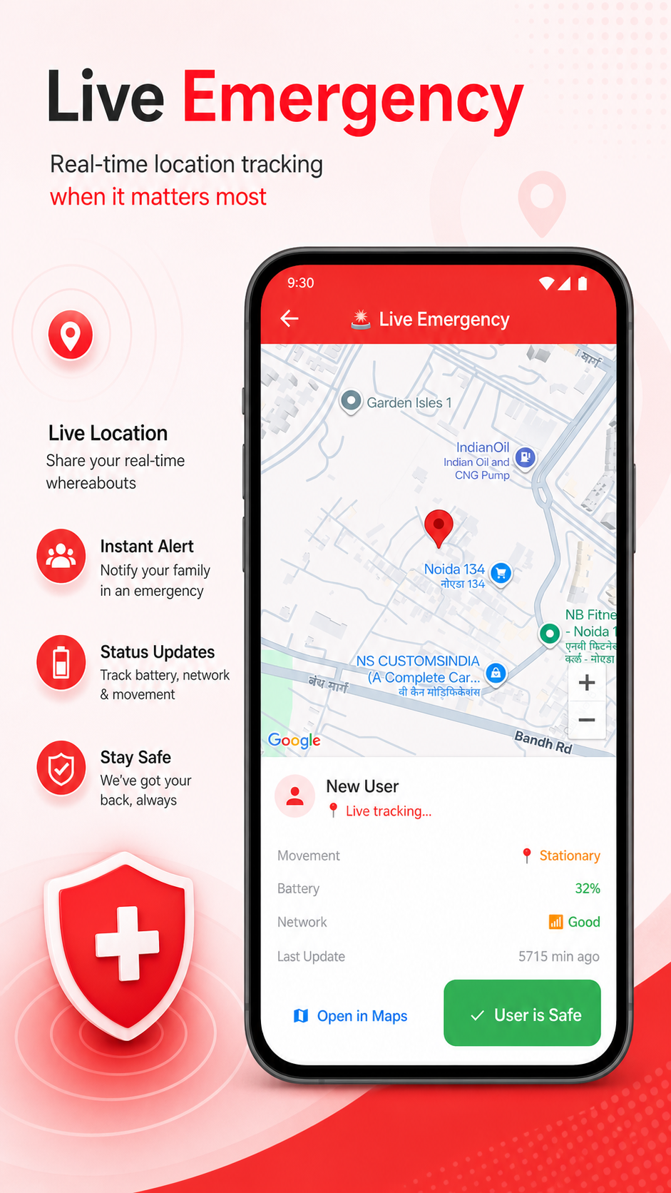 CareKavach Direct Emergency Speed Dialing